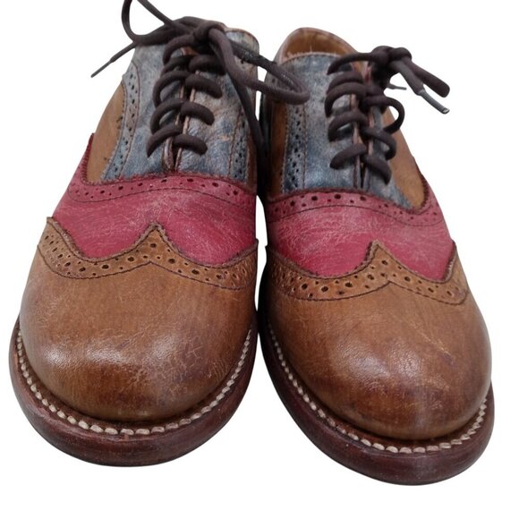 Bed Stu Lita Cobbler Wingtip Brogues Oxford Loafers Size 8.5 Leather Distressed - Picture 3 of 15